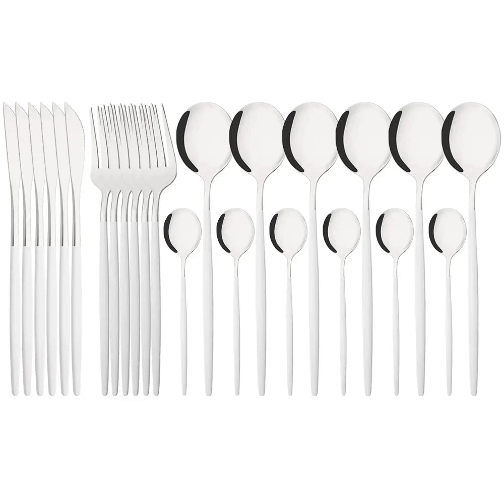 Flatware Set Stainless Steel Ergonomic & Dishwasher Safe
