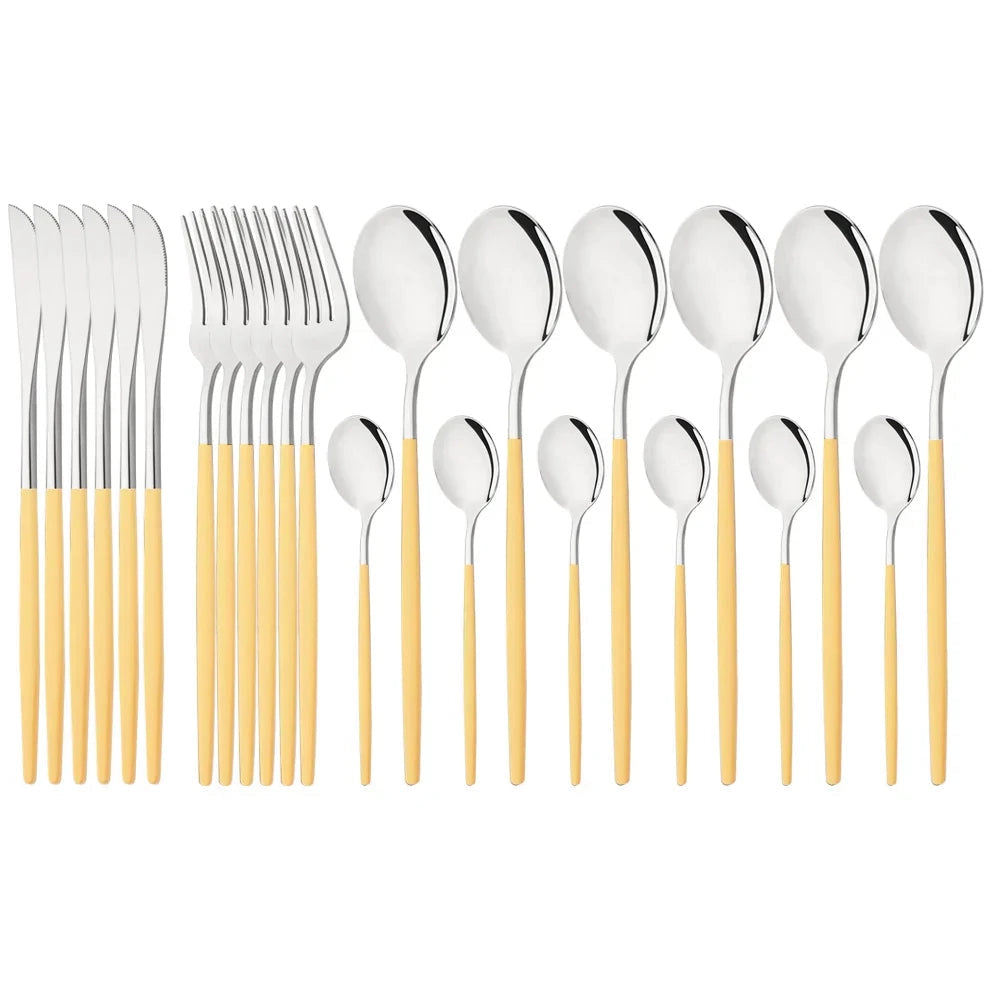 Flatware Set Stainless Steel Ergonomic & Dishwasher Safe