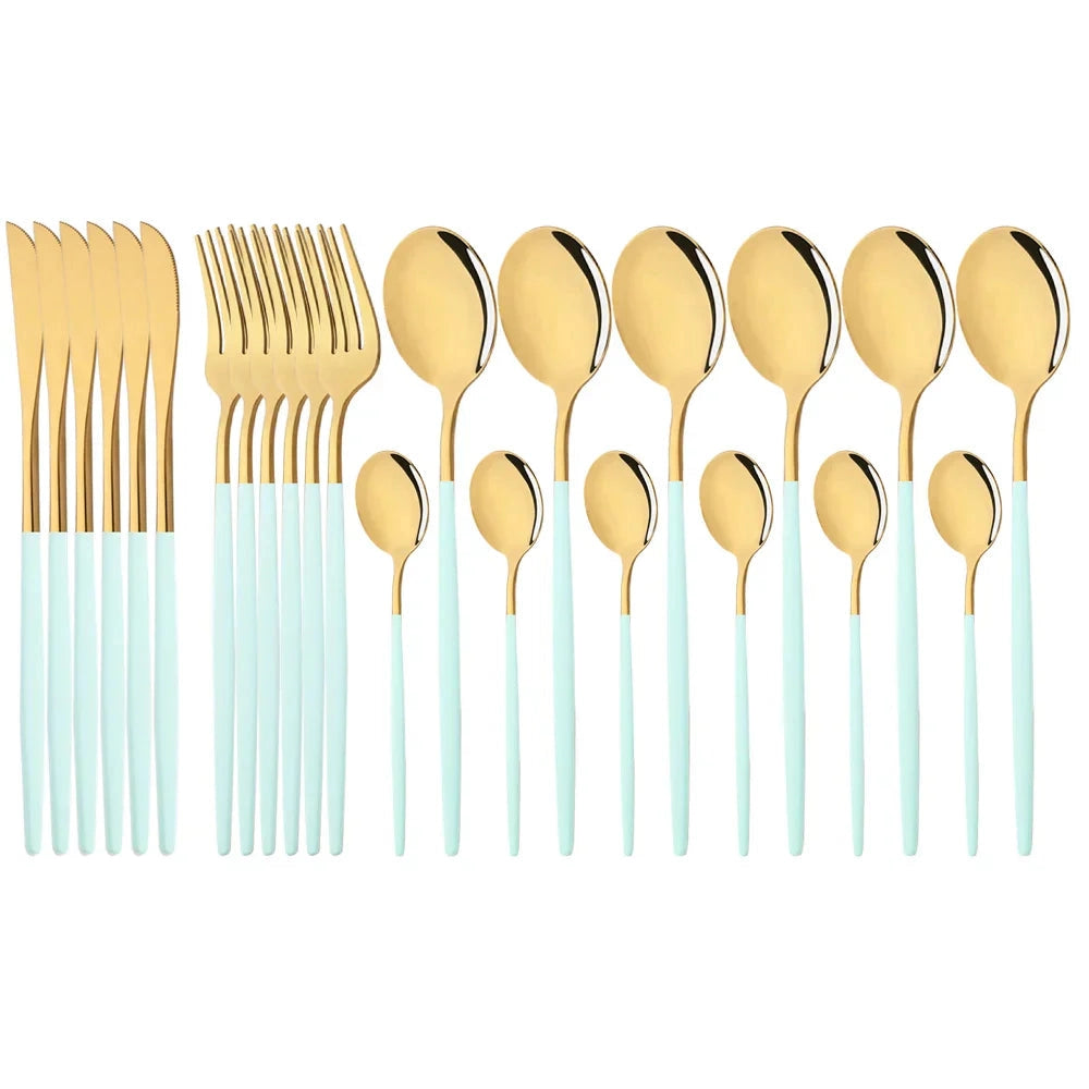 Flatware Set Stainless Steel Ergonomic & Dishwasher Safe