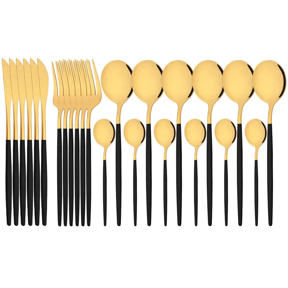 Flatware Set Stainless Steel Ergonomic & Dishwasher Safe