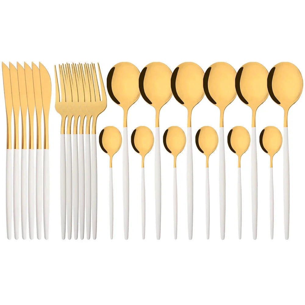 Flatware Set Stainless Steel Ergonomic & Dishwasher Safe