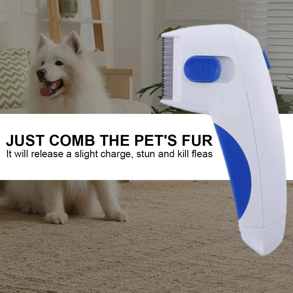 Flea & Tick Comb Fine-Tooth Battery-Powered Chemical-Free