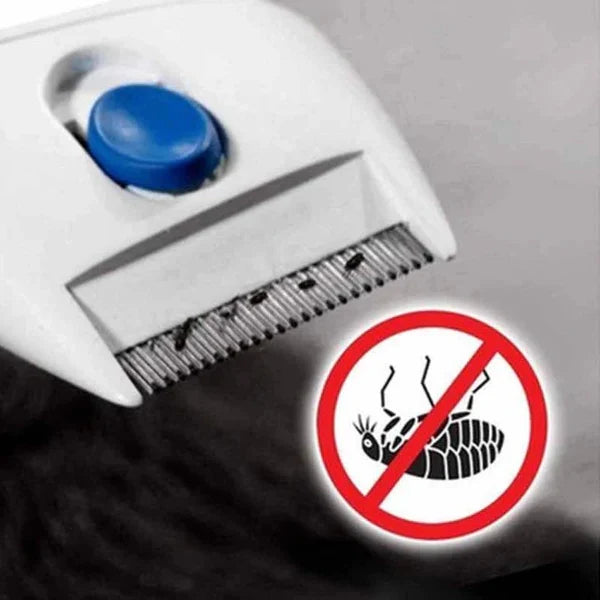Flea & Tick Comb Fine-Tooth Battery-Powered Chemical-Free