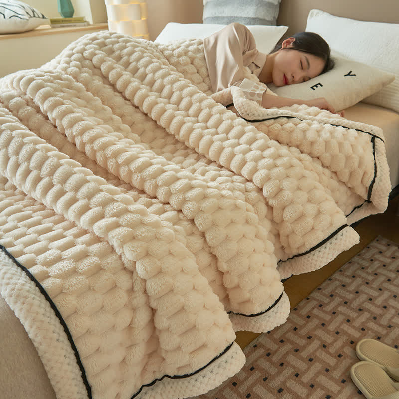 Fleece Blanket Coral Fleece Extra-Soft Reversible