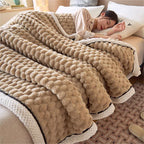 Fleece Blanket Coral Fleece Extra-Soft Reversible