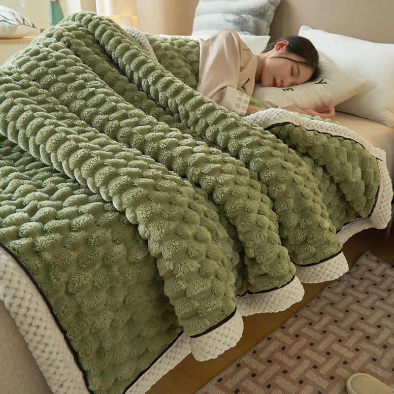 Fleece Blanket Coral Fleece Extra-Soft Reversible