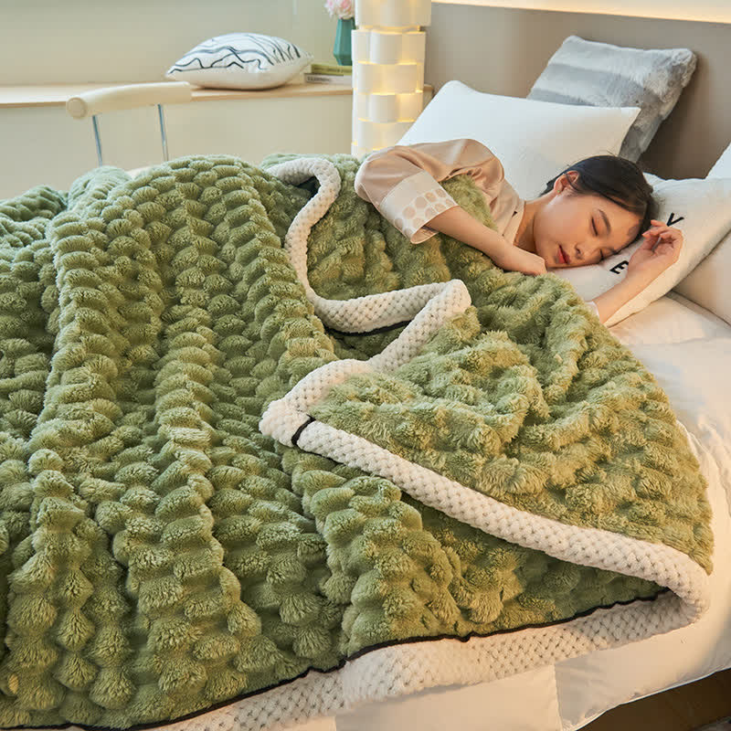 Fleece Blanket Coral Fleece Extra-Soft Reversible