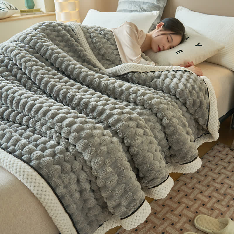 Fleece Blanket Coral Fleece Extra-Soft Reversible