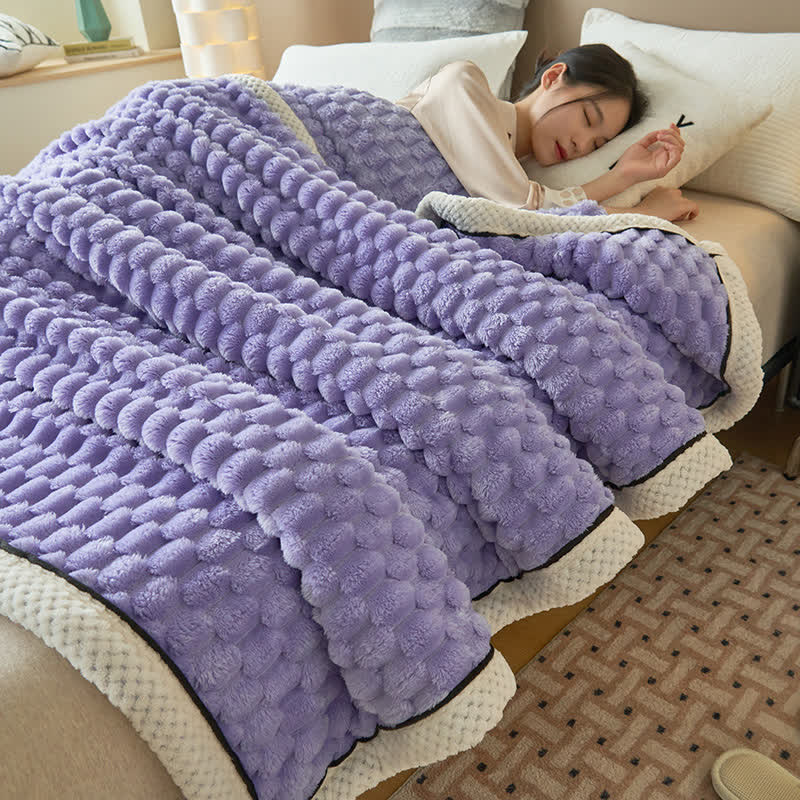 Fleece Blanket Coral Fleece Extra-Soft Reversible