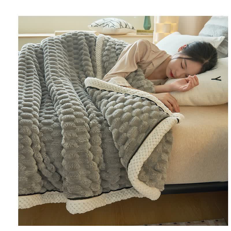 Fleece Blanket Coral Fleece Extra-Soft Reversible