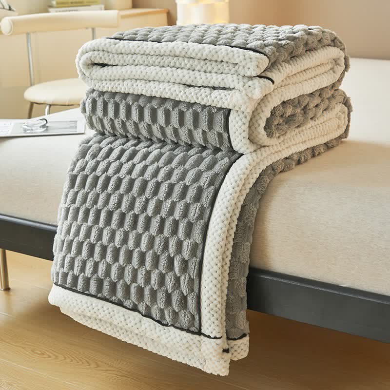 Fleece Blanket Coral Fleece Extra-Soft Reversible