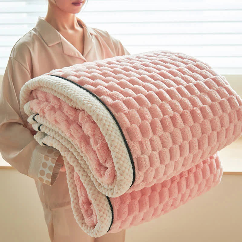 Fleece Blanket Coral Fleece Extra-Soft Reversible