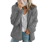Fleece Coat Teddy Fleece Full Zipper Side Pockets