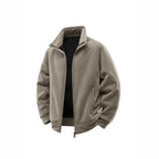 Fleece Jacket Double-Layer Teddy Lining High Stand-Up Collar