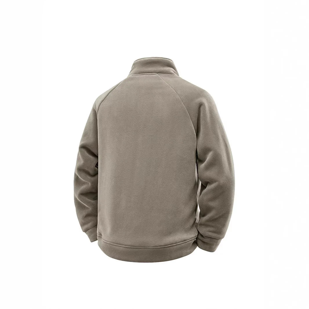 Fleece Jacket Double-Layer Teddy Lining High Stand-Up Collar