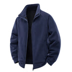 Fleece Jacket Double-Layer Teddy Lining High Stand-Up Collar