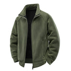 Fleece Jacket Double-Layer Teddy Lining High Stand-Up Collar