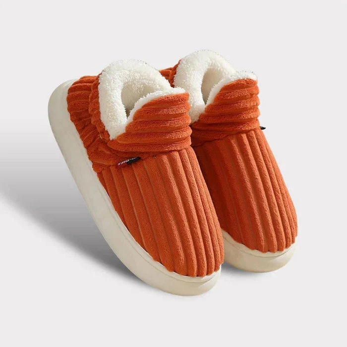 Fleece Slippers Ankle-High Non-Slip & Cushioned Sole