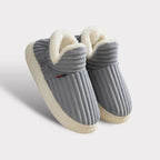 Fleece Slippers Ankle-High Non-Slip & Cushioned Sole