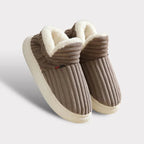 Fleece Slippers Ankle-High Non-Slip & Cushioned Sole