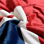 Fleece Throw Blanket American Flag Microfiber & Faux Lambswool