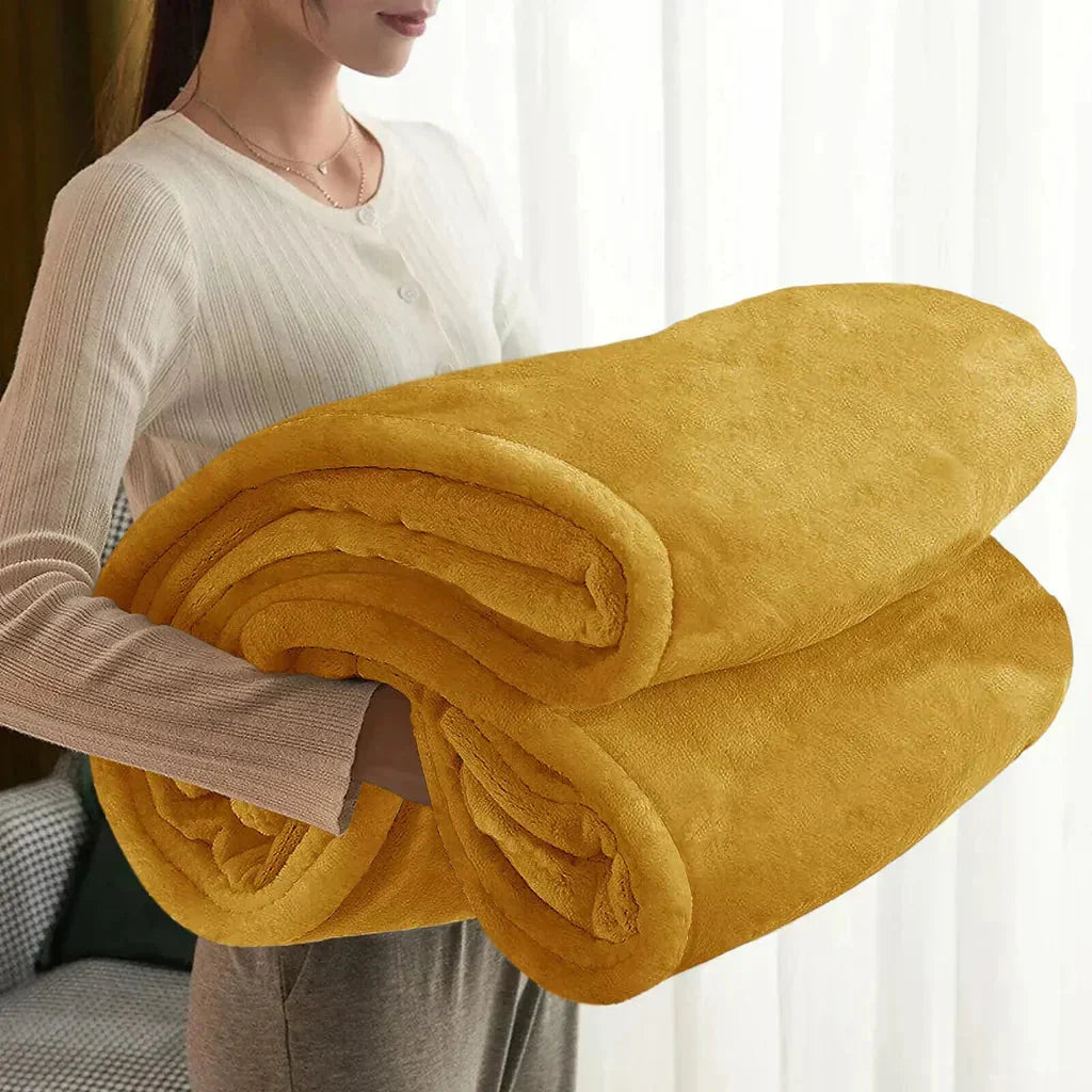 Fleece Throw Blanket Extra-Soft Plush Machine Washable & Lightweight