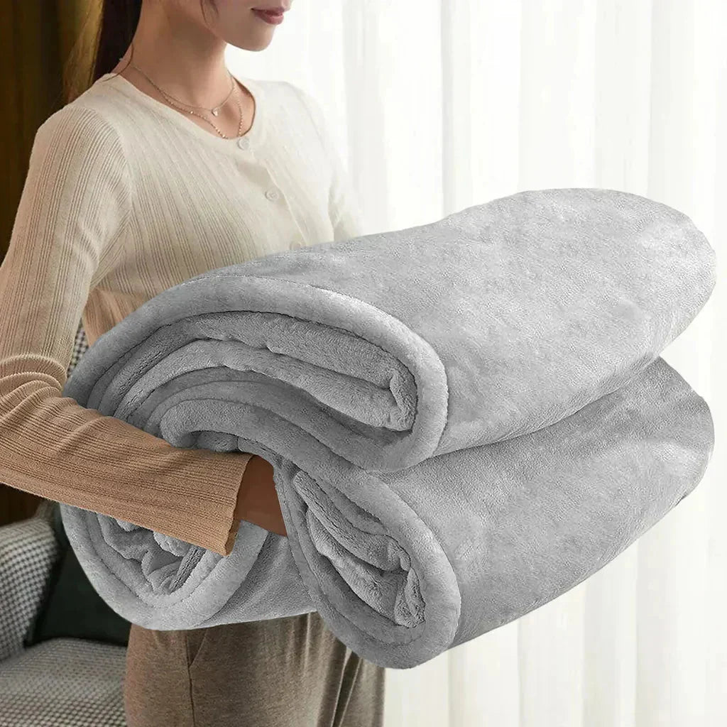 Fleece Throw Blanket Extra-Soft Plush Machine Washable & Lightweight