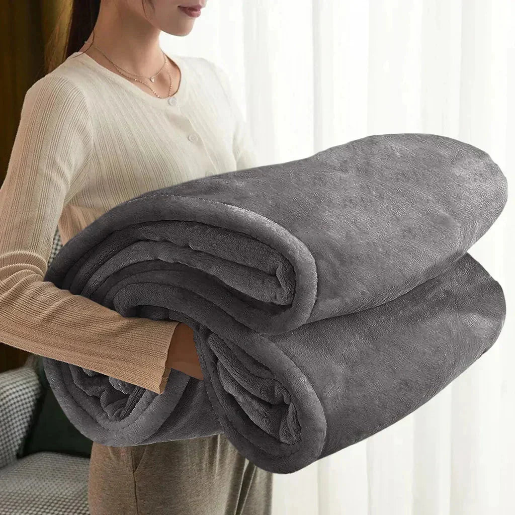 Fleece Throw Blanket Extra-Soft Plush Machine Washable & Lightweight