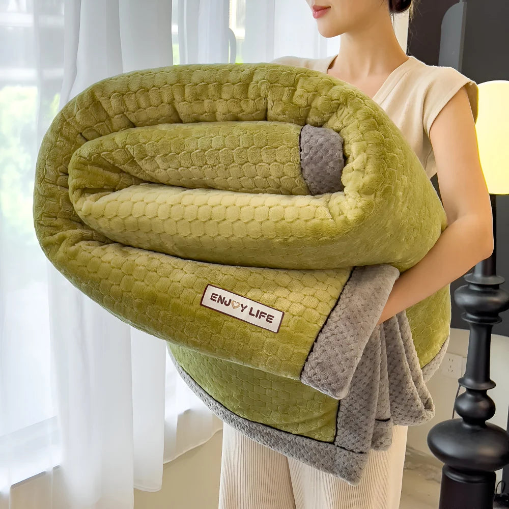 Fleece Throw Blanket Soft Polyester Patchwork Machine Washable