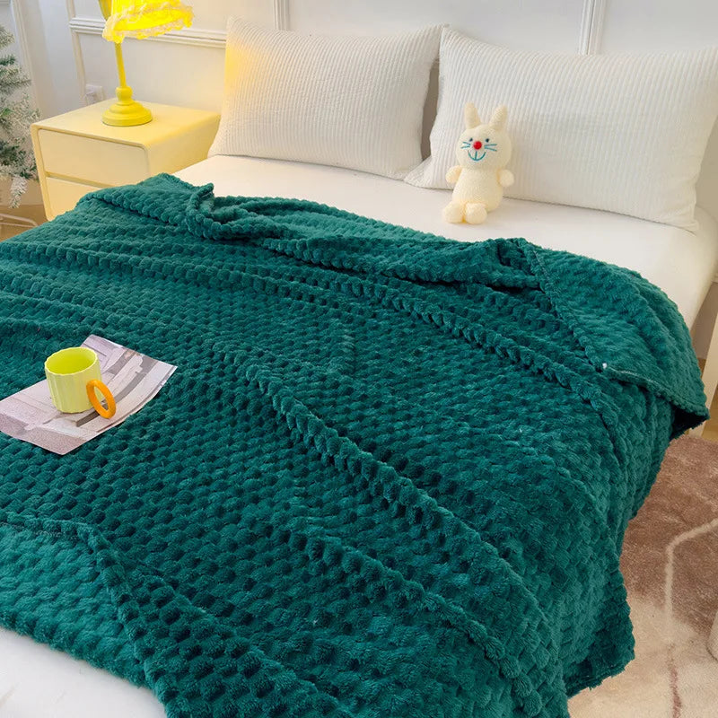 Fleece Throw Blanket Ultra-Soft Microfiber Lightweight & Warm