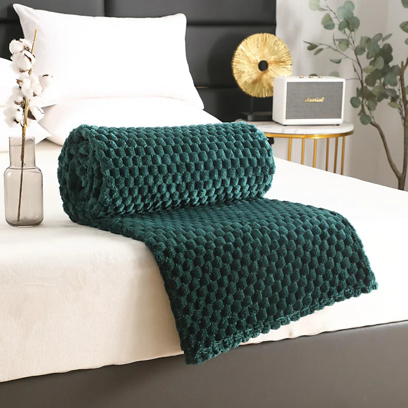 Fleece Throw Blanket Ultra-Soft Microfiber Lightweight & Warm