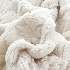 Fleece Throw Geometric Jacquard Microfiber Machine Washable