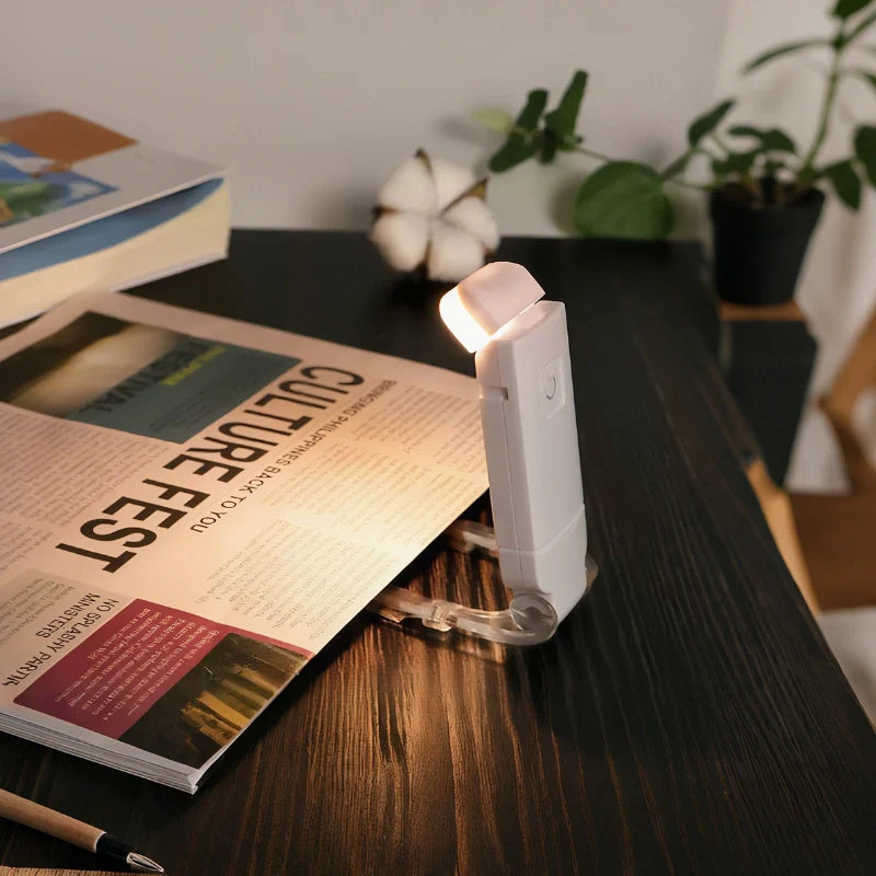 Flexible Clip & Dimmable Reading Light (USB Rechargeable)