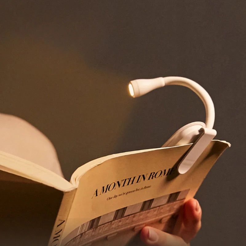 Flexible Clip & Dimmable Reading Light (USB Rechargeable)