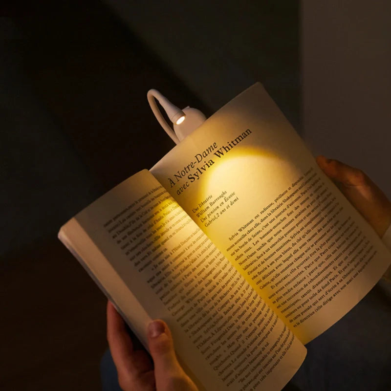 Flexible Clip & Dimmable Reading Light (USB Rechargeable)