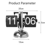 Flip Clock Retro 12 Hour Stainless Steel