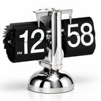 Flip Clock Retro 12 Hour Stainless Steel