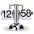 Flip Clock Retro 12 Hour Stainless Steel