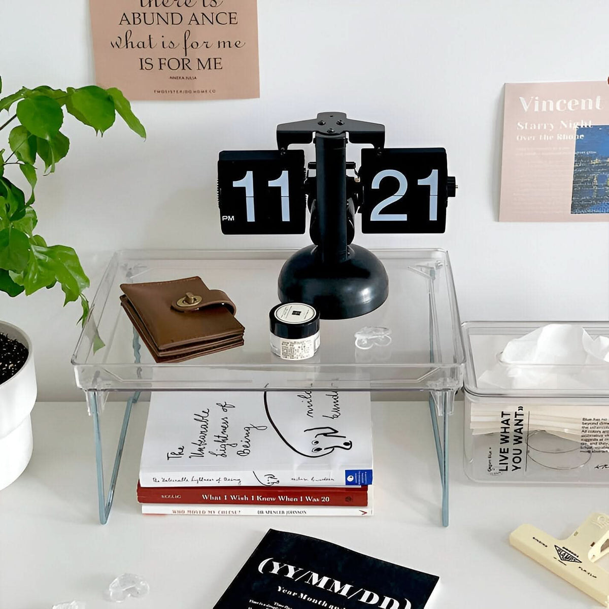 Flip Clock Retro Automatic & Silent Large Readable Digits