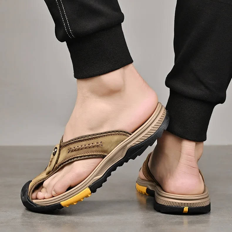 Flip Flops Closed Toe Non-Slip Rubber Sole Cushioned Footbed
