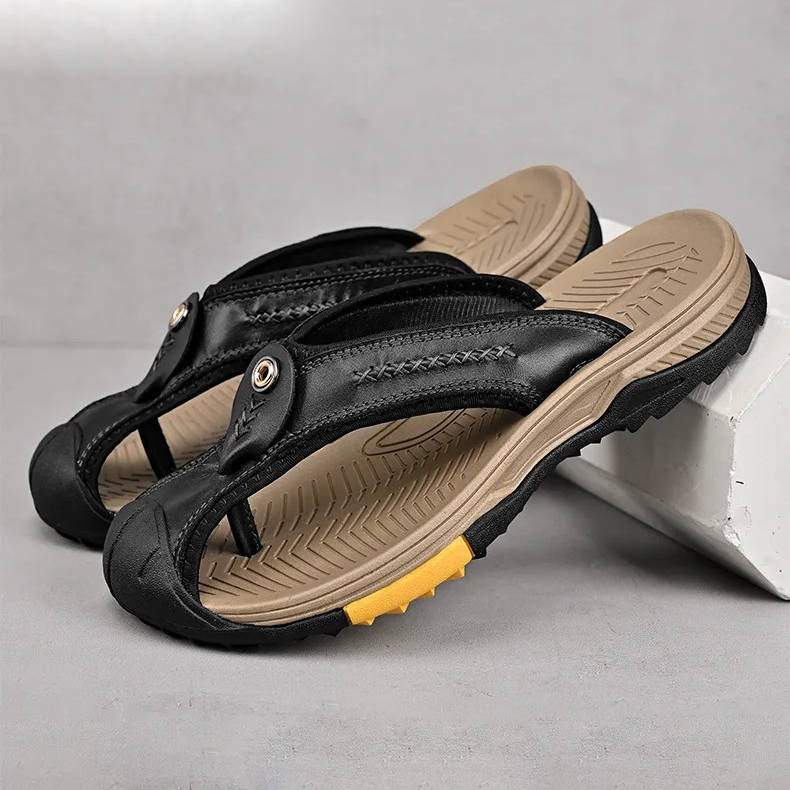 Flip Flops Closed Toe Non-Slip Rubber Sole Cushioned Footbed