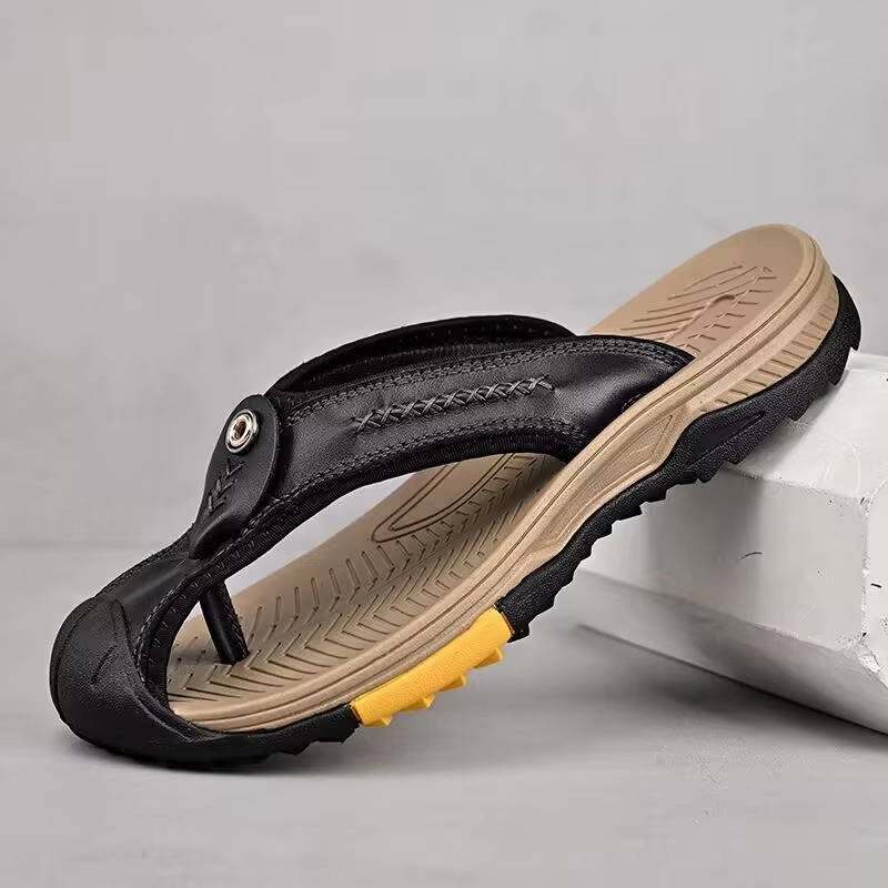 Flip Flops Closed Toe Non-Slip Rubber Sole Cushioned Footbed