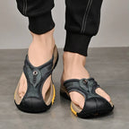 Flip Flops Closed Toe Non-Slip Rubber Sole Cushioned Footbed
