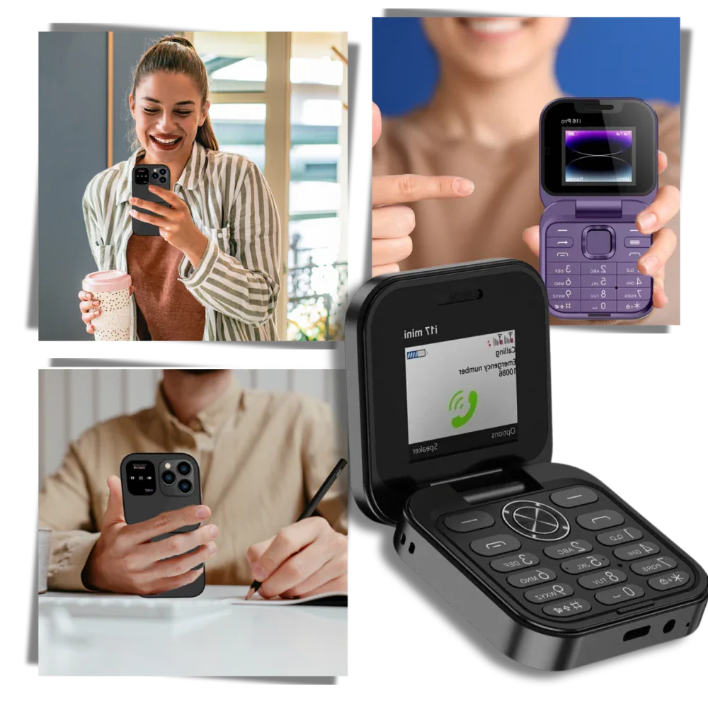 Flip Phone Dual-SIM Pocket-Sized All-Day Battery
