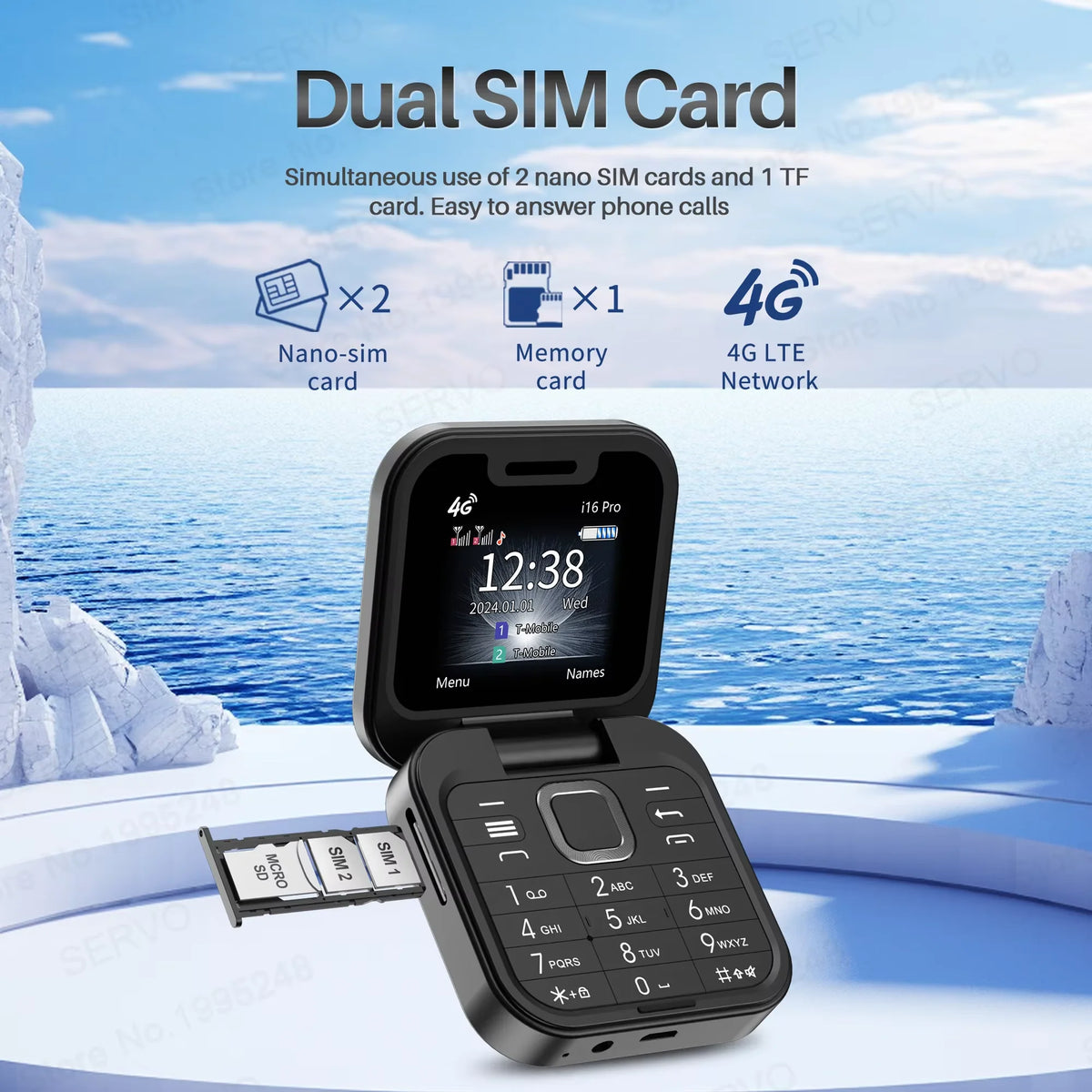Flip Phone Large Easy-Read Screen & Loud Speaker