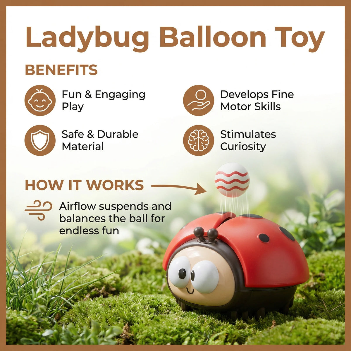 Floating Balloon Toy Single Button Battery Operated