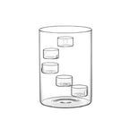Floating Candle Holder Clear Glass Cylinder
