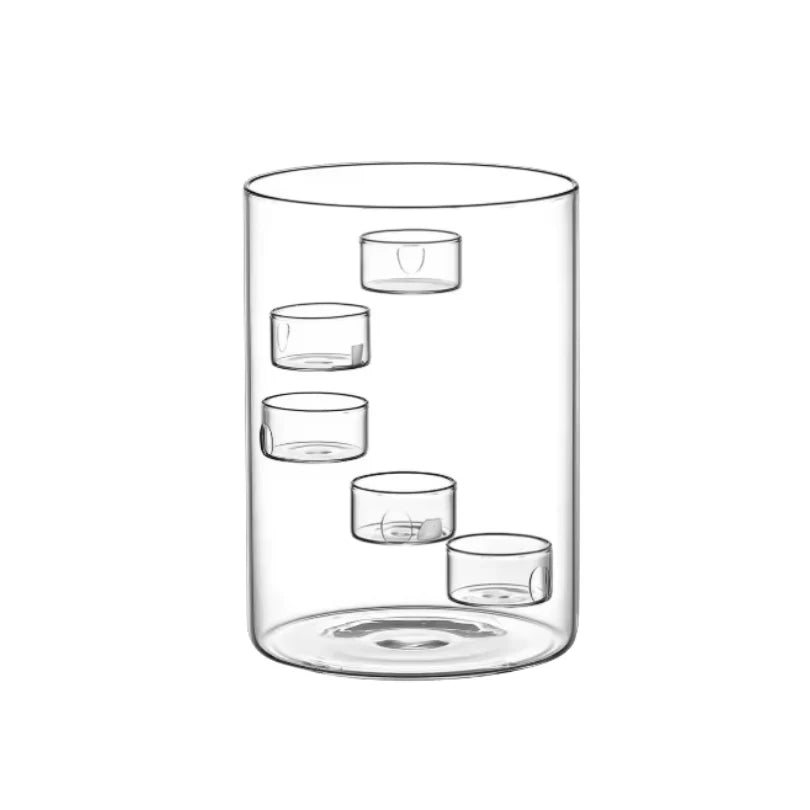 Floating Candle Holder Clear Glass Cylinder