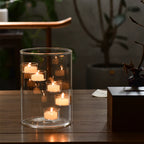 Floating Candle Holder Clear Glass Cylinder