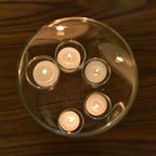 Floating Candle Holder Clear Glass Cylinder